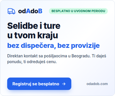 odAdoB — registruj se besplatno kao prevoznik